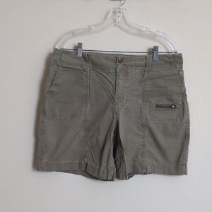 Eddie Bauer Olive Green Cotton Cargo Shorts